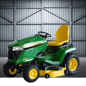 John Deere X590 oldalkidobós fűnyíró traktor, 726 cm³, 122 cm