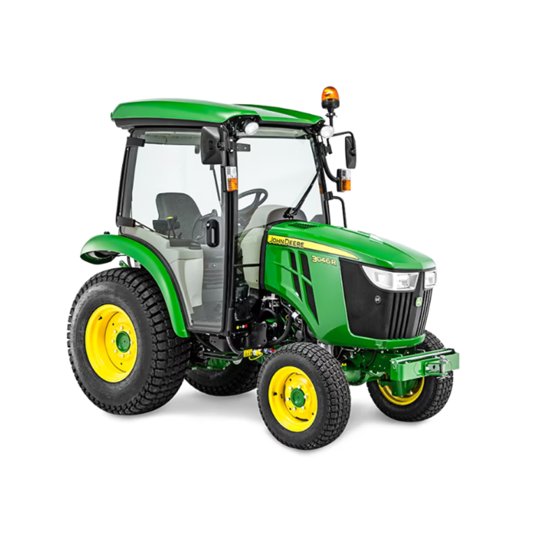 John Deere 3046R kompakt traktor + fülke