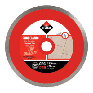 Rubi CPC 230 PRO gyémánt vágótárcsa - porcelán gres Ø230 x 25,4 - 22,2 mm