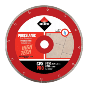 Rubi CPX 250 PRO gyémánt vágótárcsa - porcelán gres Ø250 x 25,4 mm