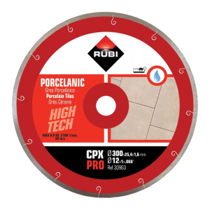 Rubi CPX 300 PRO gyémánt vágótárcsa - porcelán gres Ø300 x 25,4 mm